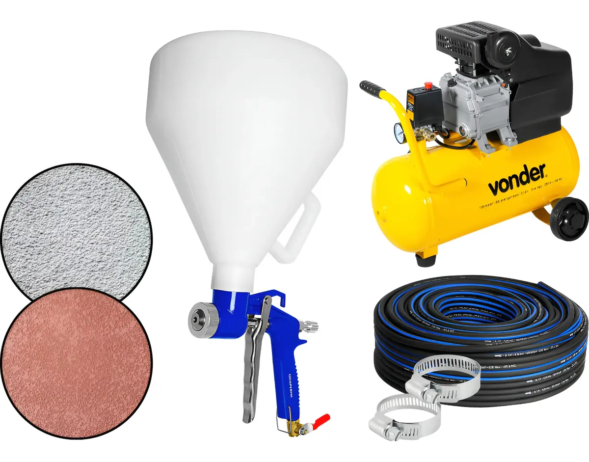 Kit de Textura com Compressor